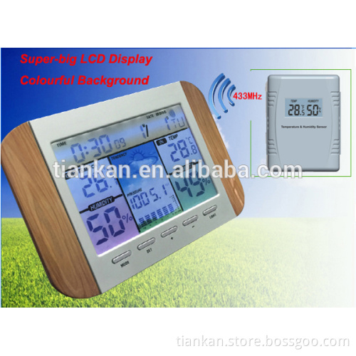 Professional weather station with large LCD